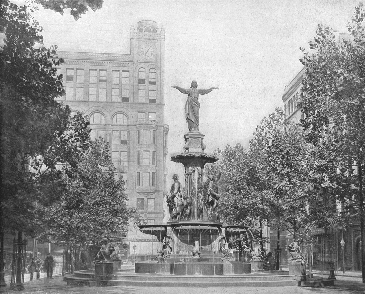 Fountain Square, Cincinnati, Ohio, USA, c1900. od Unbekannt