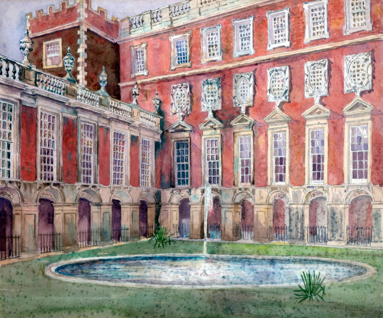 Fontána v paláci Hampton Court od Unbekannt