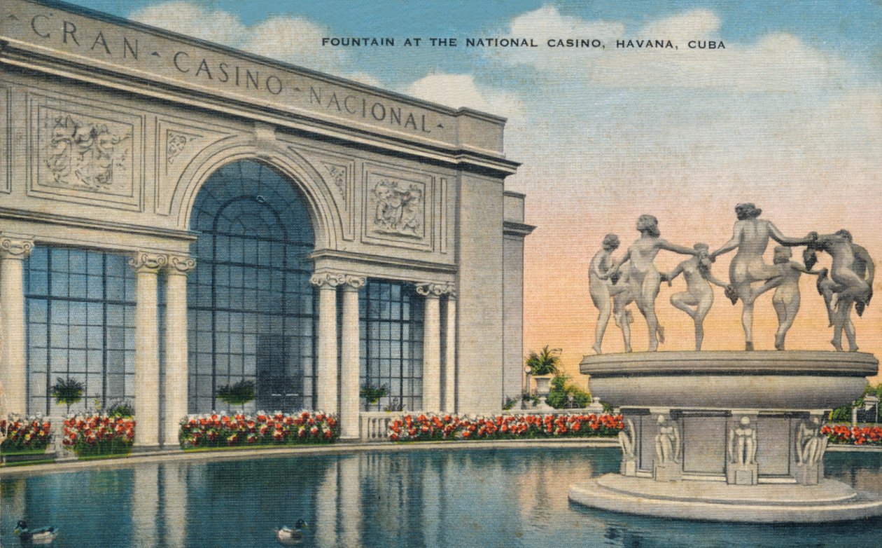 Fontána v národním kasinu, Havana, Kuba, c1910 od Unbekannt