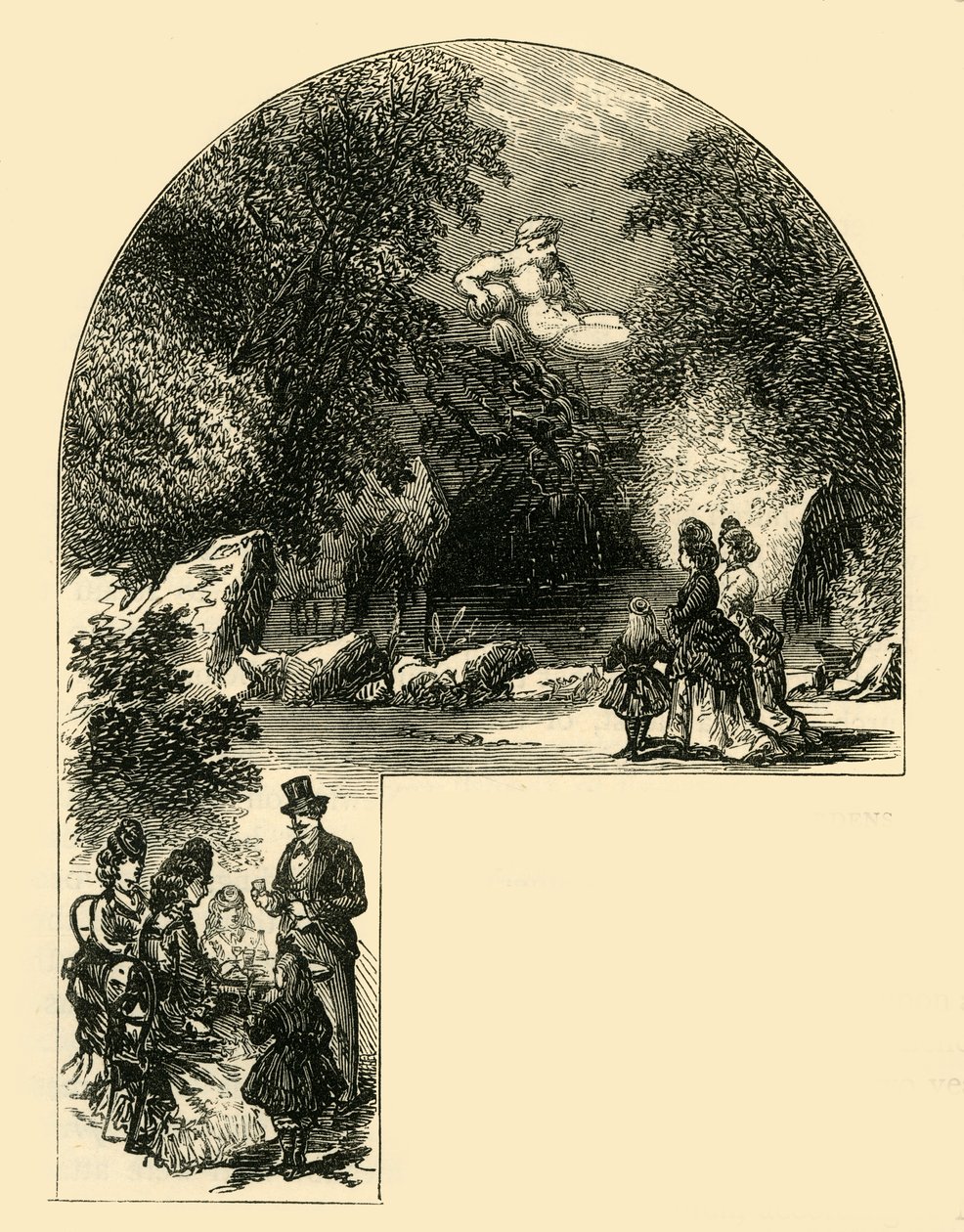 Fontána v zahradách Surrey, c1878. od Unbekannt