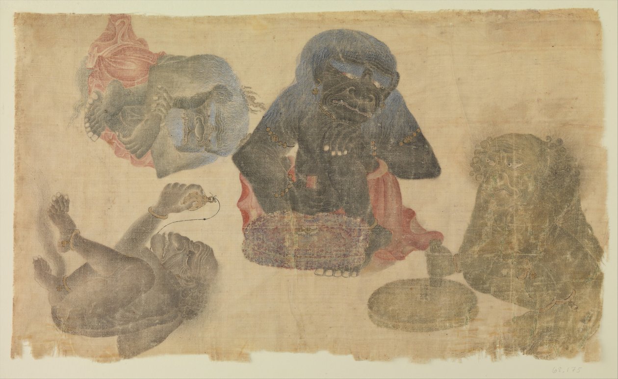Čtyři zajatí démoni, 1470-1500. od Unbekannt