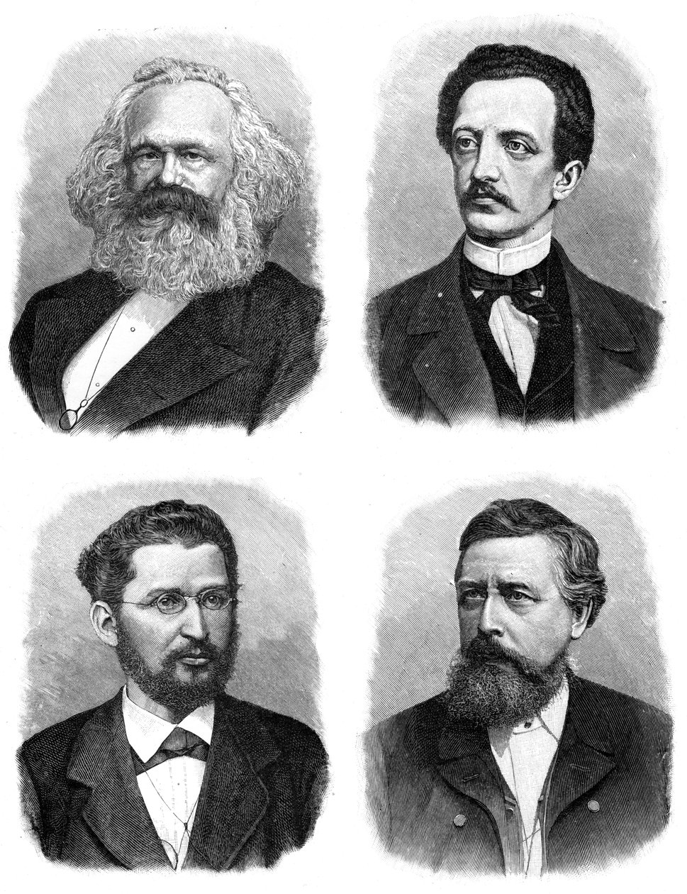 Čtyři němečtí socialisté, 1903 od Unbekannt