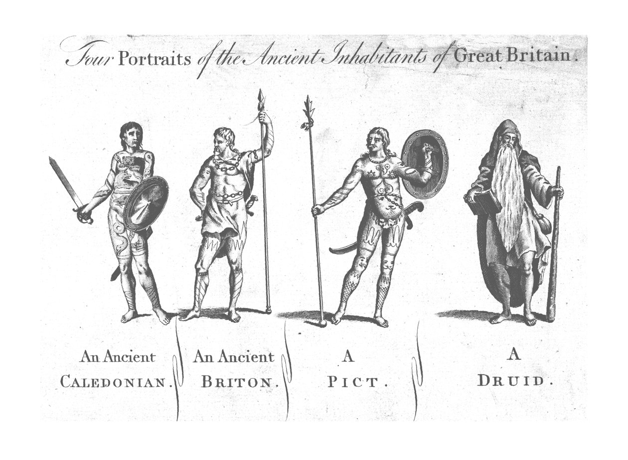 Čtyři portréty starověkých obyvatel Velké Británie, c1780. od Unbekannt