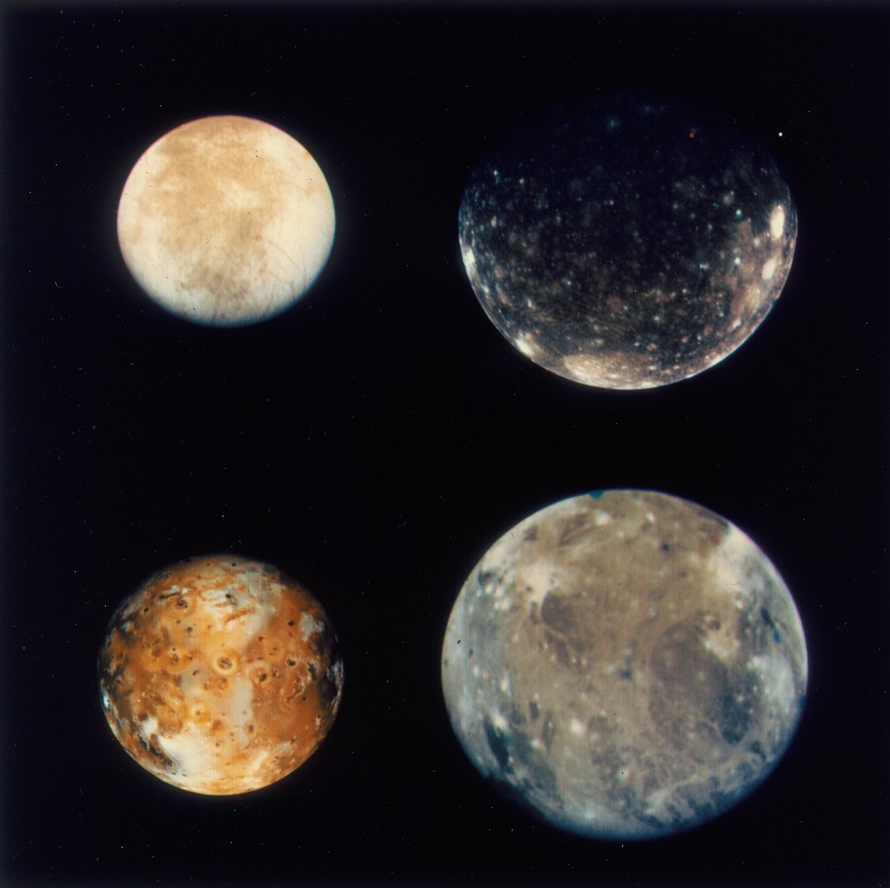 Čtyři měsíce Jupitera, Io, Europa, Ganymede a Callisto, 1979 od Unbekannt