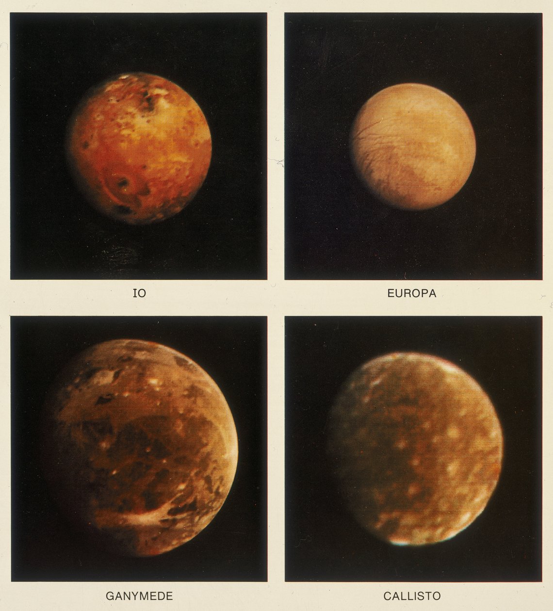 Čtyři měsíce Jupitera. Io, Evropa, Ganymed a Callisto, 1979 od Unbekannt