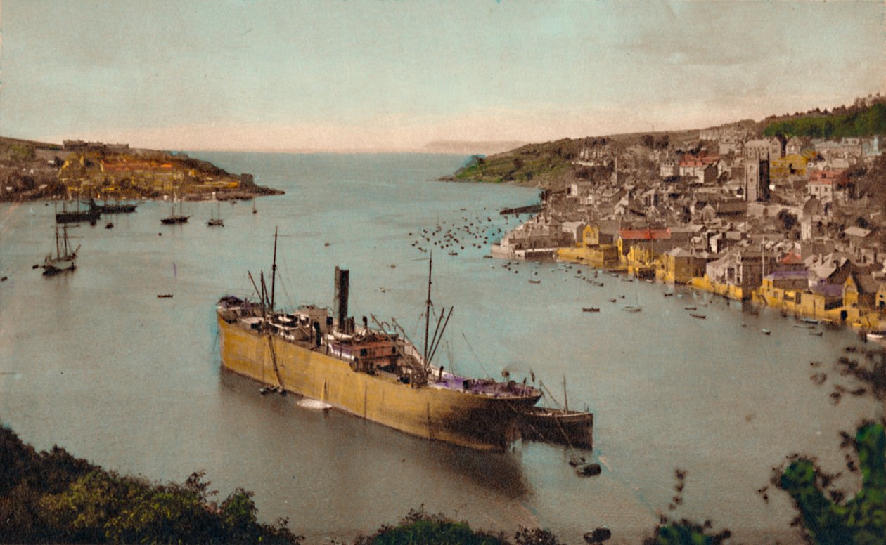 Fowey z Hall Walk, c1930 od Unbekannt