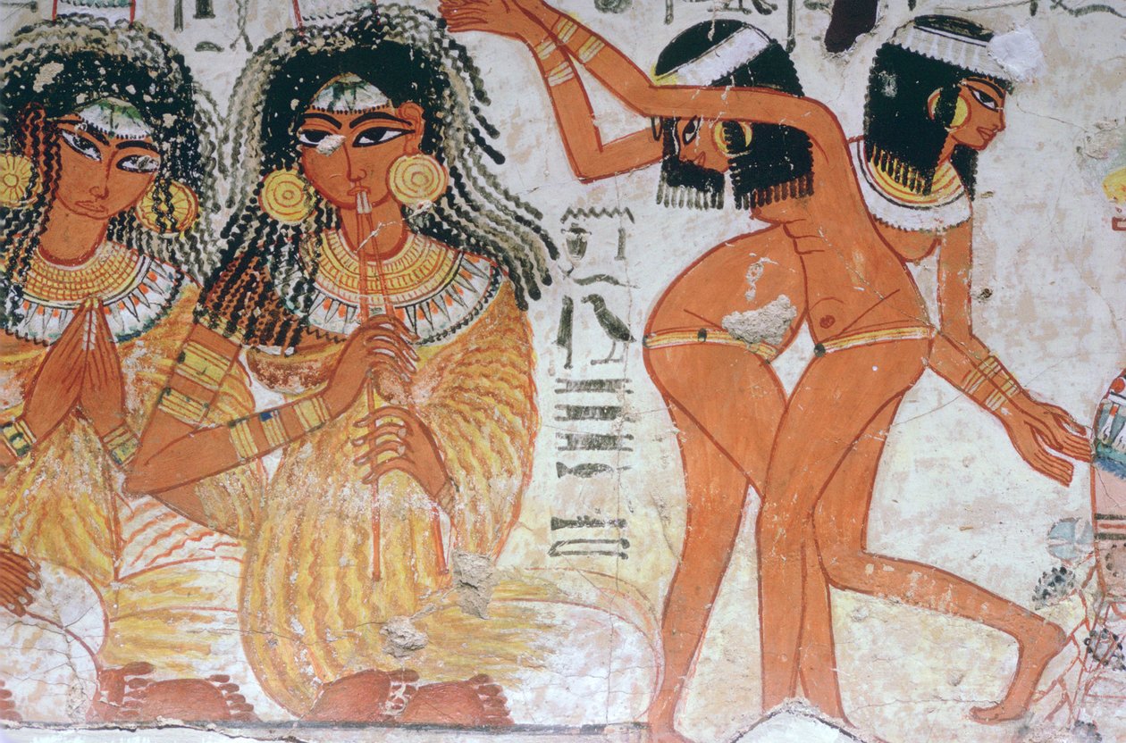Fragment nástěnné malby z hrobky Nebamuna, Théby, Egypt, 18. dynastie, c1350 př.n.l. od Unbekannt