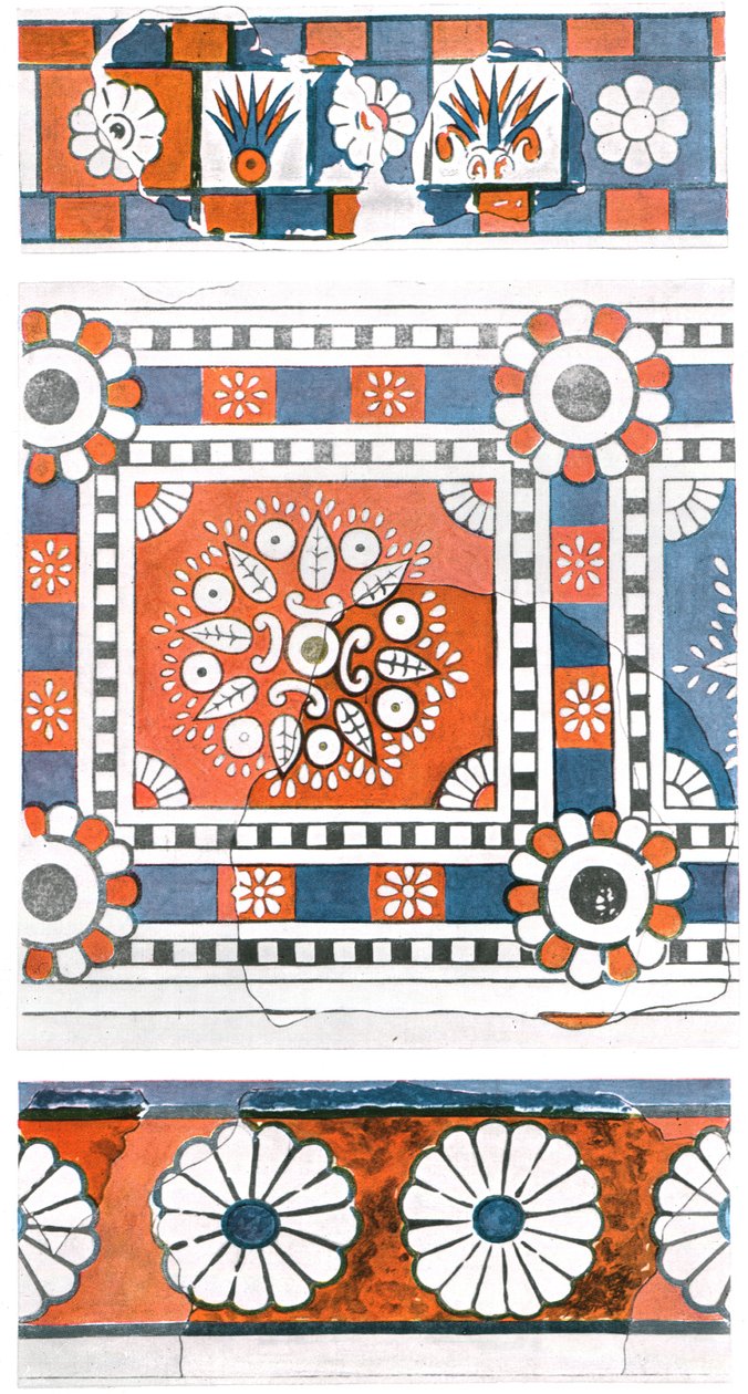 Fragmenty nástěnných maleb, palác Tukulti-Ninurta I, Kar-Tukulti-Ninurta, Asýrie, 1928. od Unbekannt