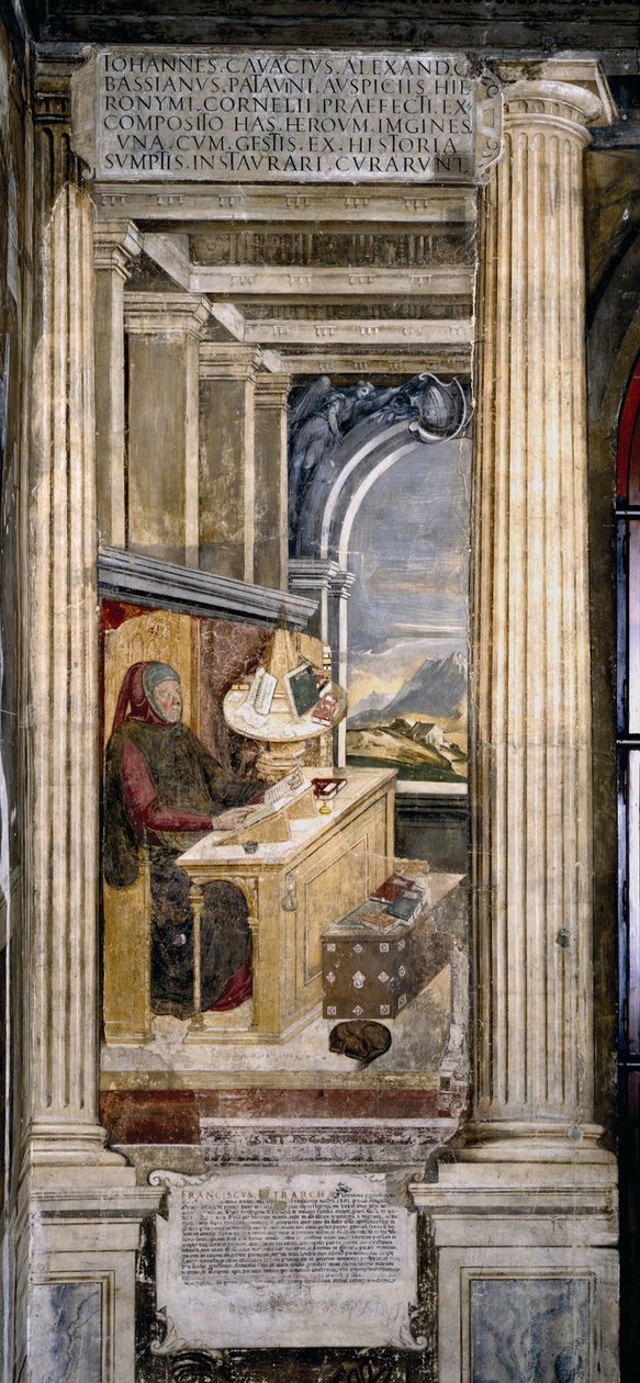 Francesco Petrarca ve své pracovně od Unbekannt