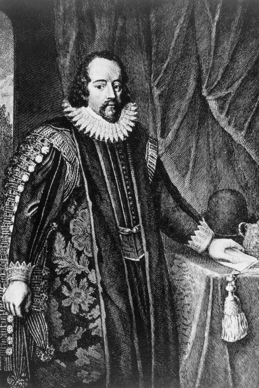 Francis Bacon, britský státník a esejista, konec 16.-začátek 17. století od Unbekannt