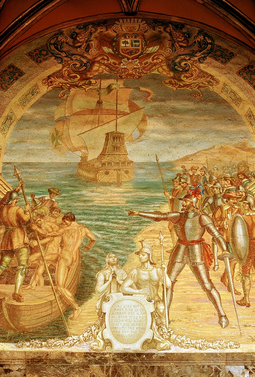 Francisco Pizarro c1478-1541, španělský conquistador od Unbekannt