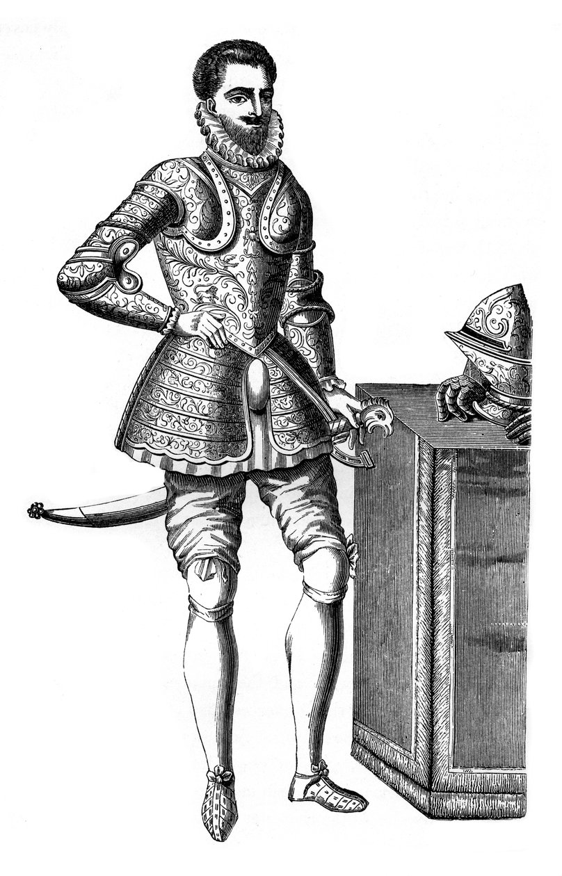 Francois, vévoda z Anjou a Alenconu, v damaskované zbroji, 16. století, 1870 od Unbekannt