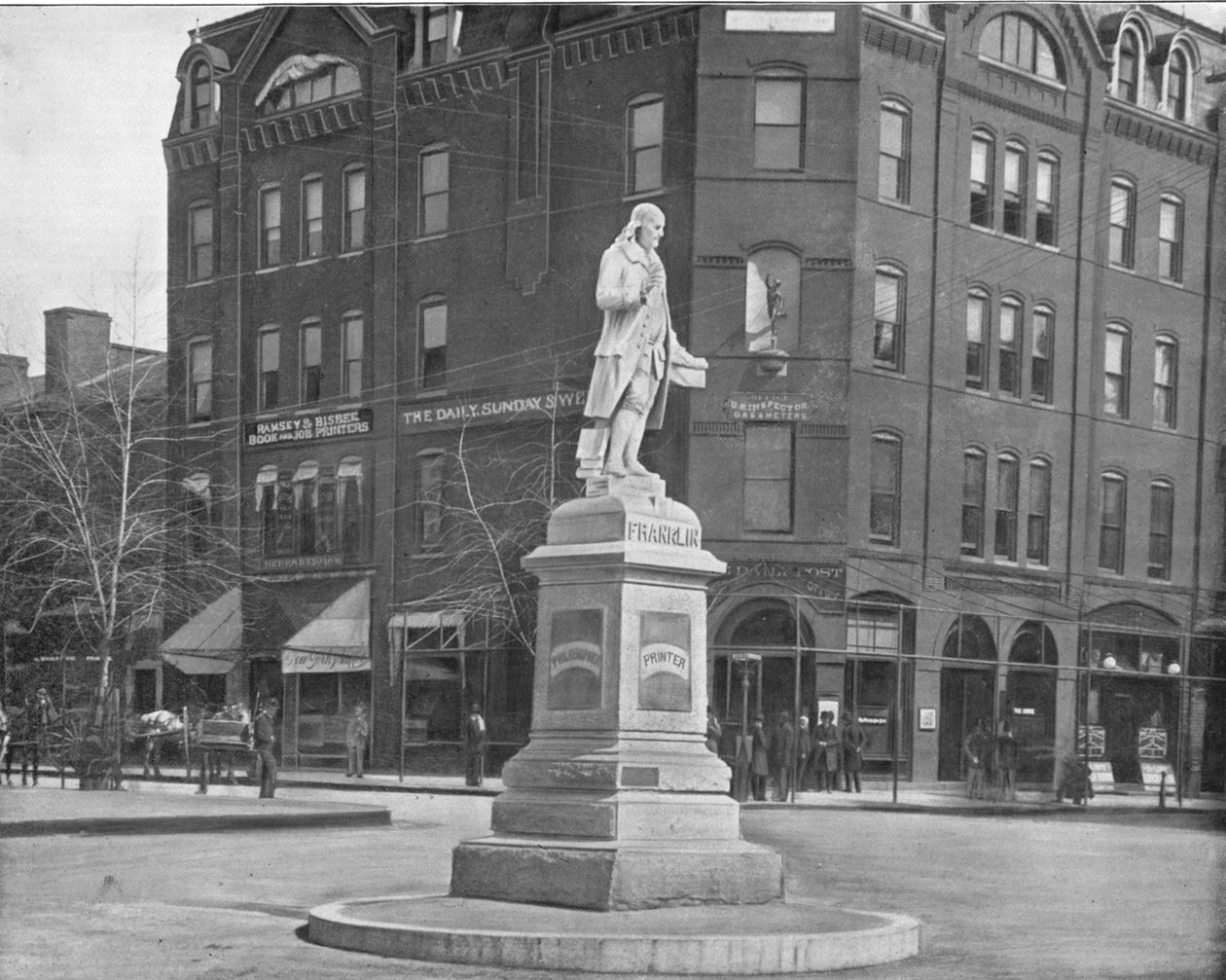 Franklin Statue, Washington DC, USA, c1900. od Unbekannt
