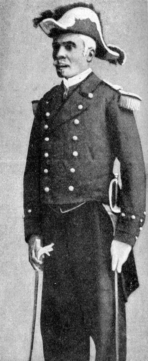 François C. Antoine Simon, prezident Haiti, oblečený jako admirál, 1922 od Unbekannt