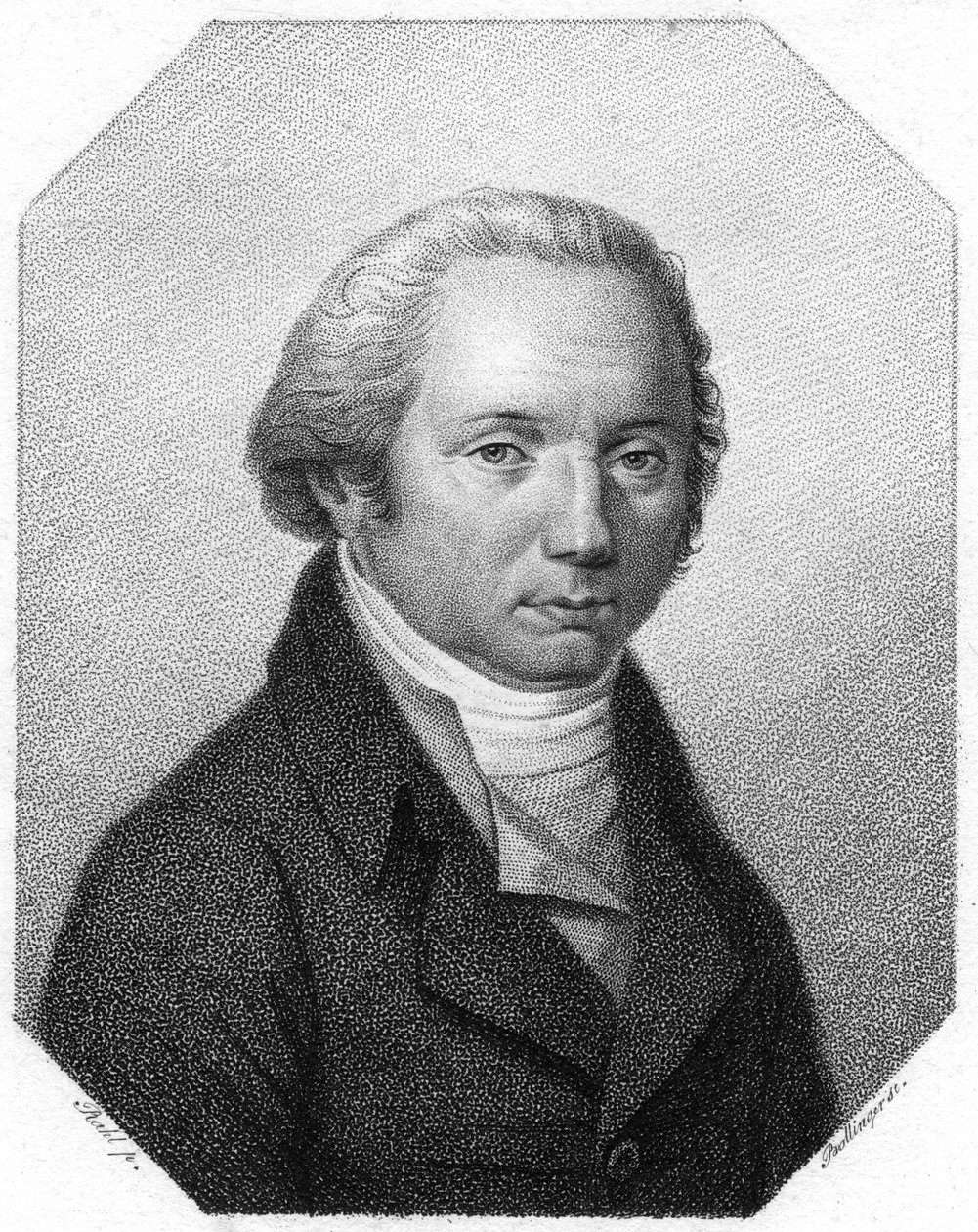 Franz Joseph Gall, německý lékař a zakladatel frenologie, c1790 od Unbekannt