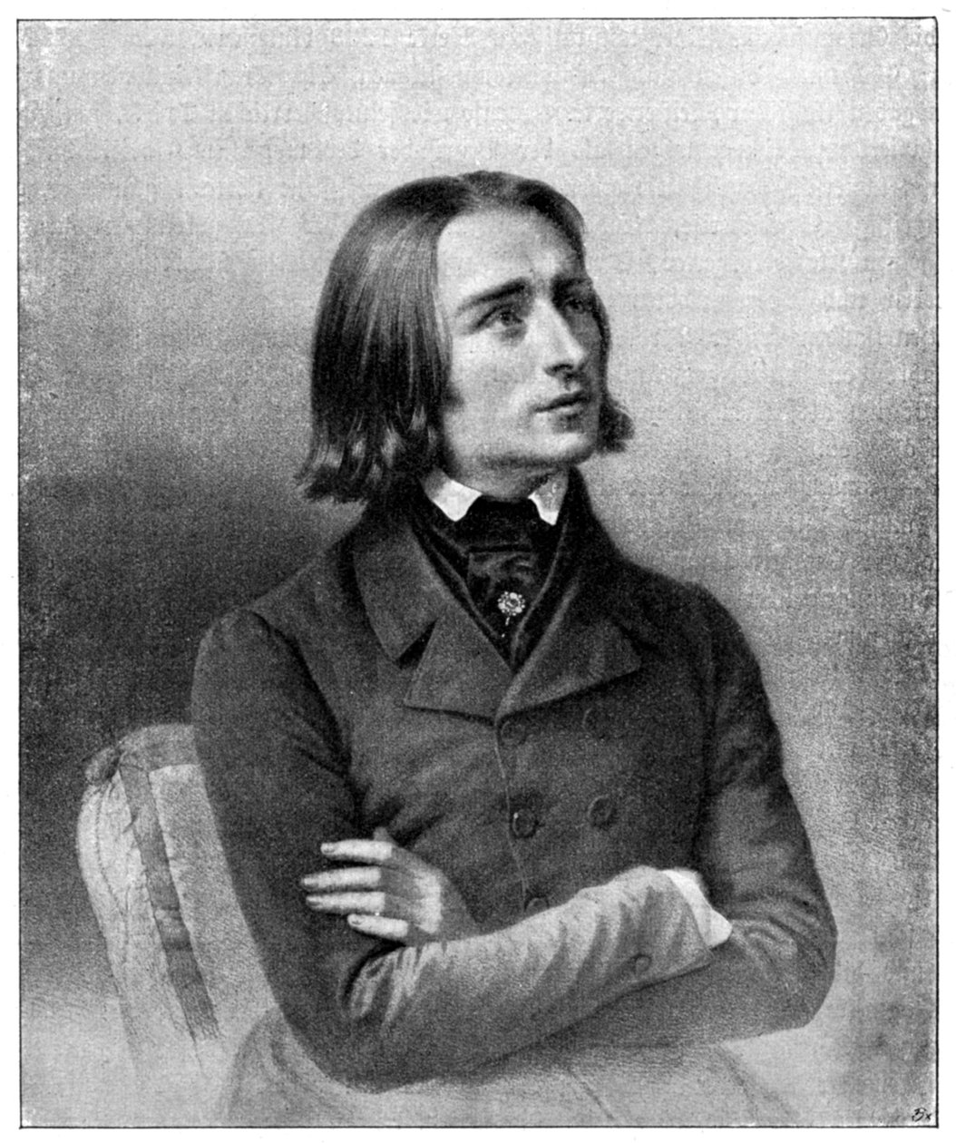 Franz Liszt, maďarský virtuózní klavírista a skladatel 19. století, 1900 od Unbekannt