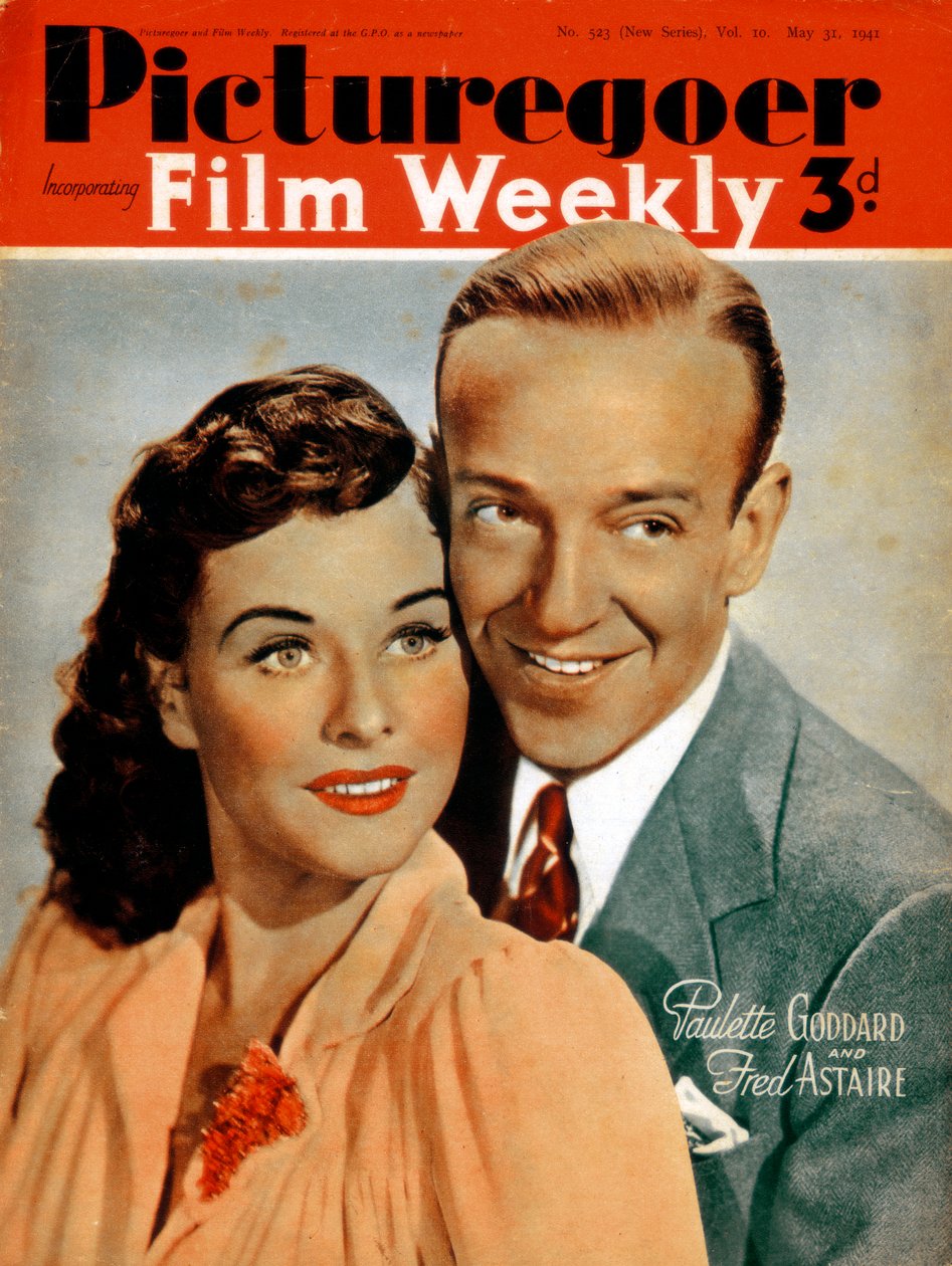 Fred Astaire 1899-1987 a Paulette Goddard 1910-1990, herci, 1941 od Unbekannt