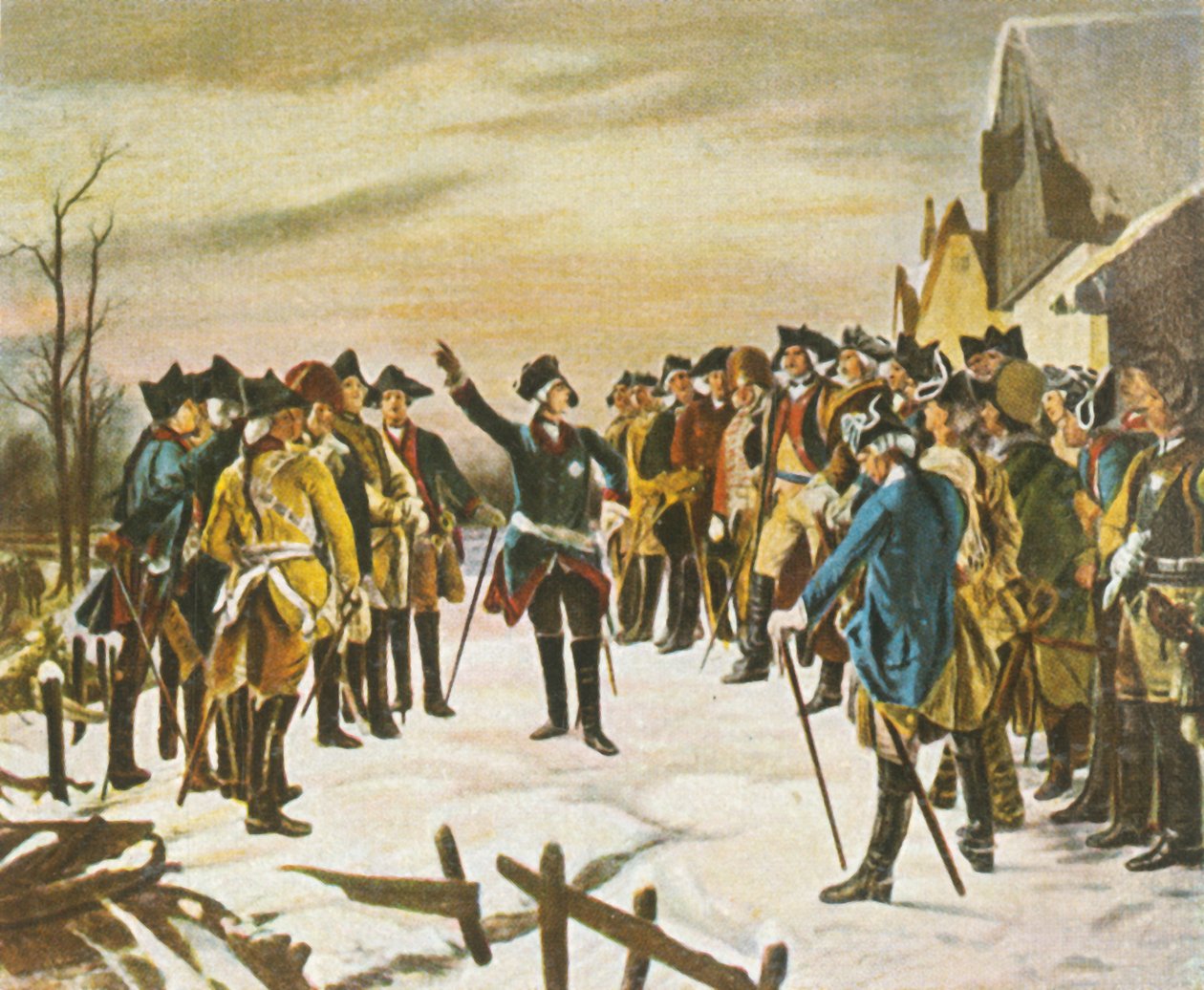 Fridrich Veliký pronáší projev...v předvečer bitvy u Leuthenu, 5. prosince 1757, 1936. od Unbekannt