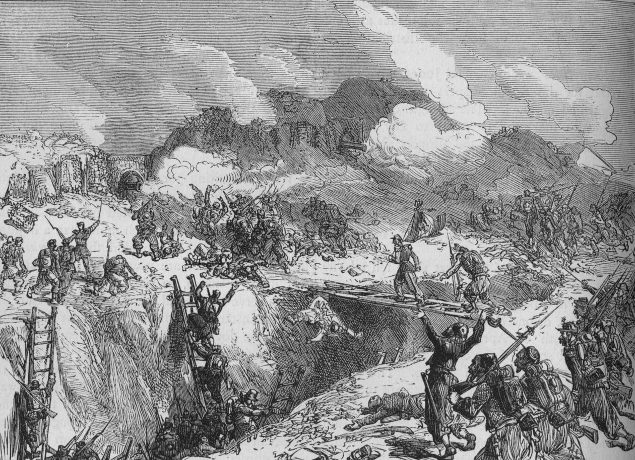 Francouzský útok na Malakhoff, c1880 od Unbekannt