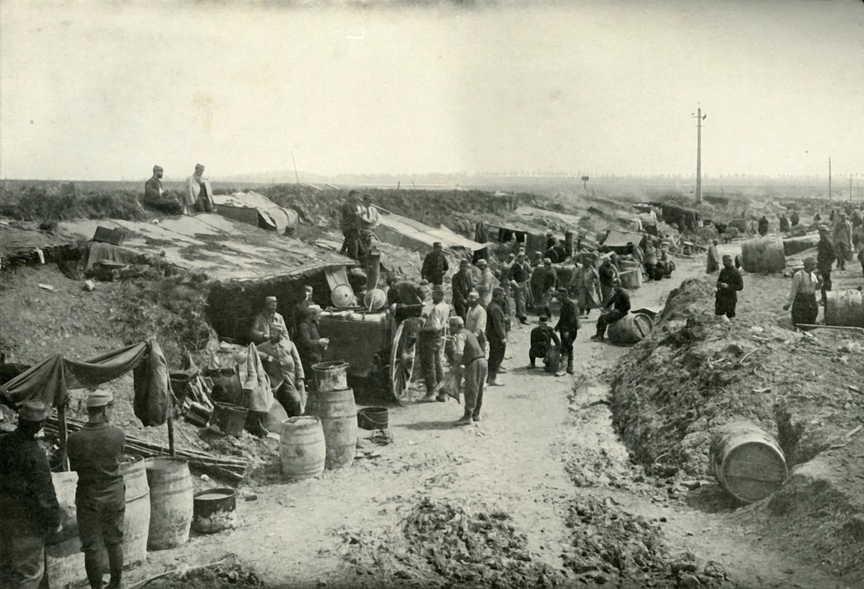 Francouzské polní kuchyně za palebnou čárou, 1919. od Unbekannt