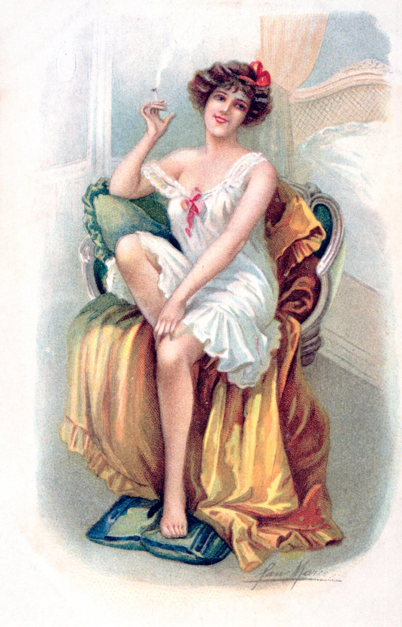 Francouzská pohlednice, c1900 od Unbekannt