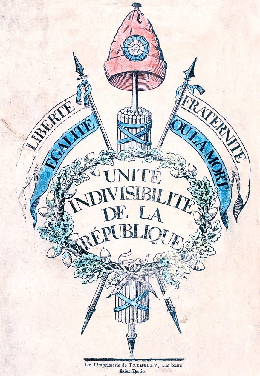Francouzská revoluce 1789: Alegorický znak republiky od Unbekannt