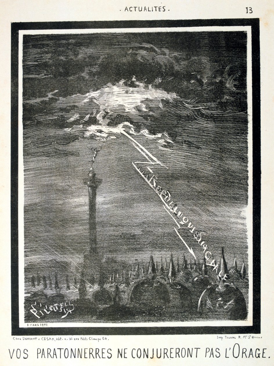 Francouzská protipruská karikatura, 1871. od Unbekannt
