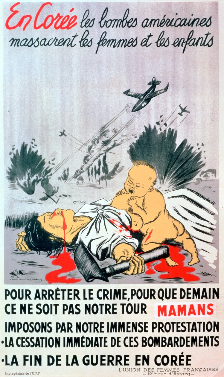 Francouzský protikorejský válečný plakát, 1950 od Unbekannt