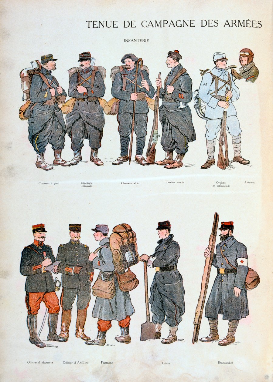 Uniformy francouzské armády, první světová válka, 1914 od Unbekannt