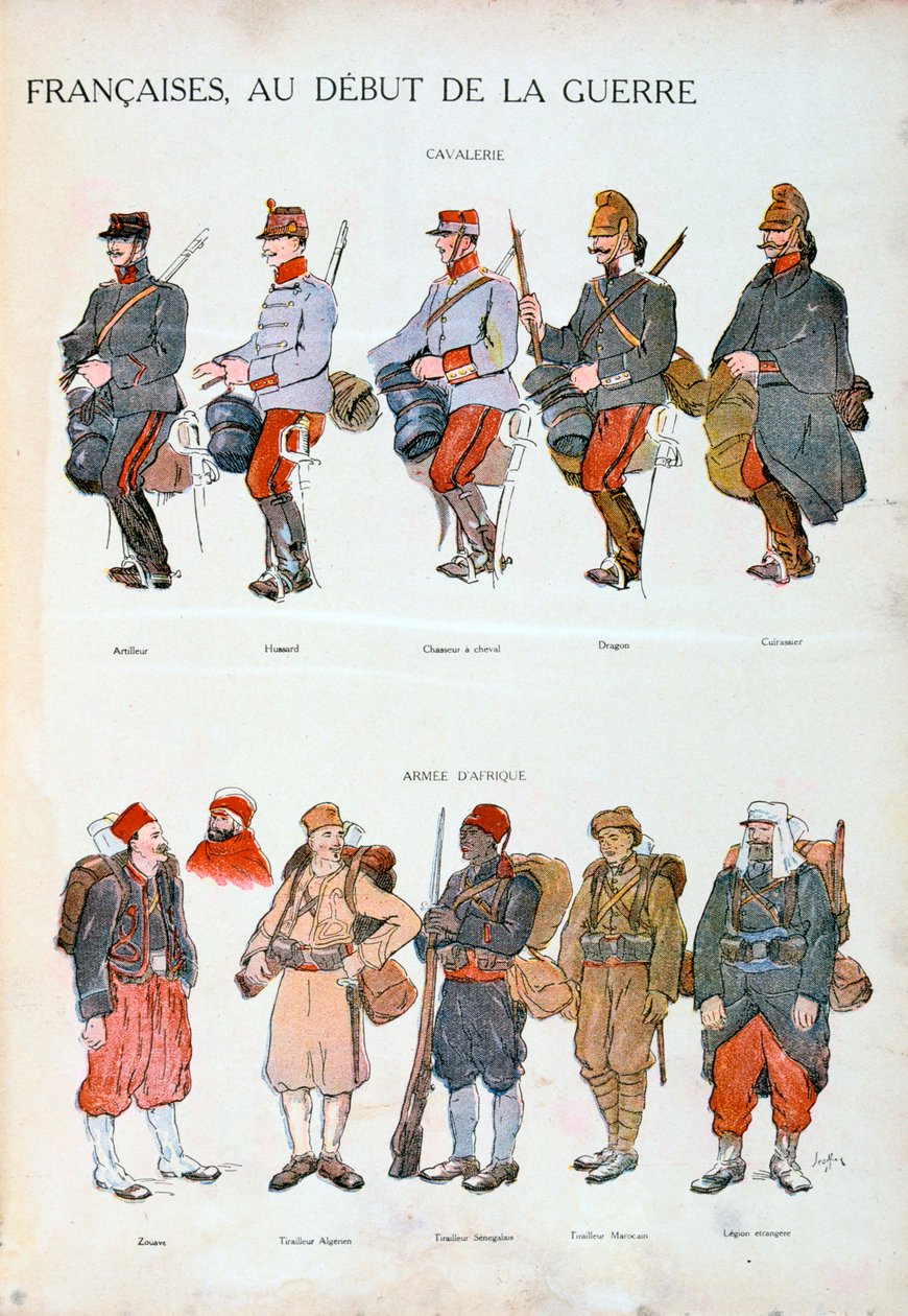 Uniformy francouzské armády, první světová válka, 1914 od Unbekannt