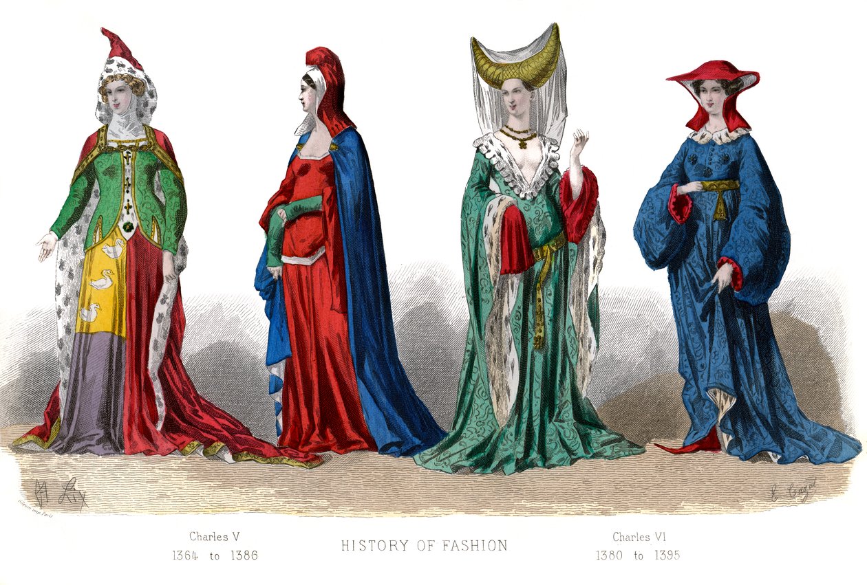 Francouzský kostým: Karel V., Karel VI., 1882 od Unbekannt