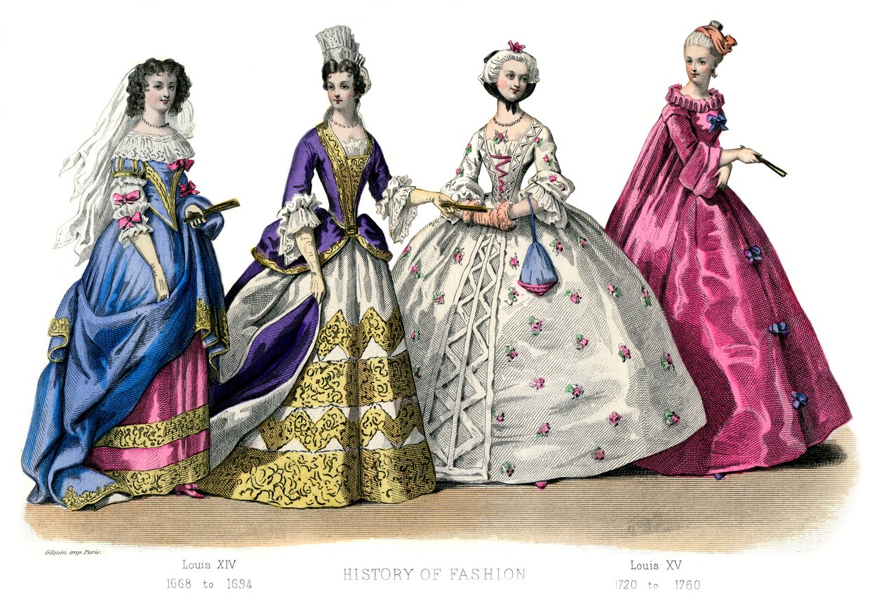 Francouzský kostým: Louis XIV, Louis XV, 1882 od Unbekannt