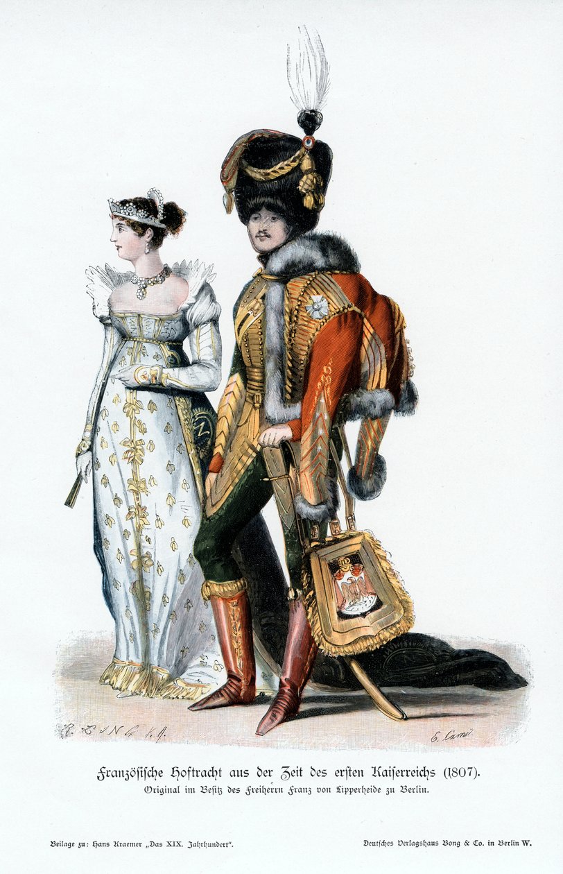 Francouzský dvorní oděv z doby prvního císařství, 1807 od Unbekannt
