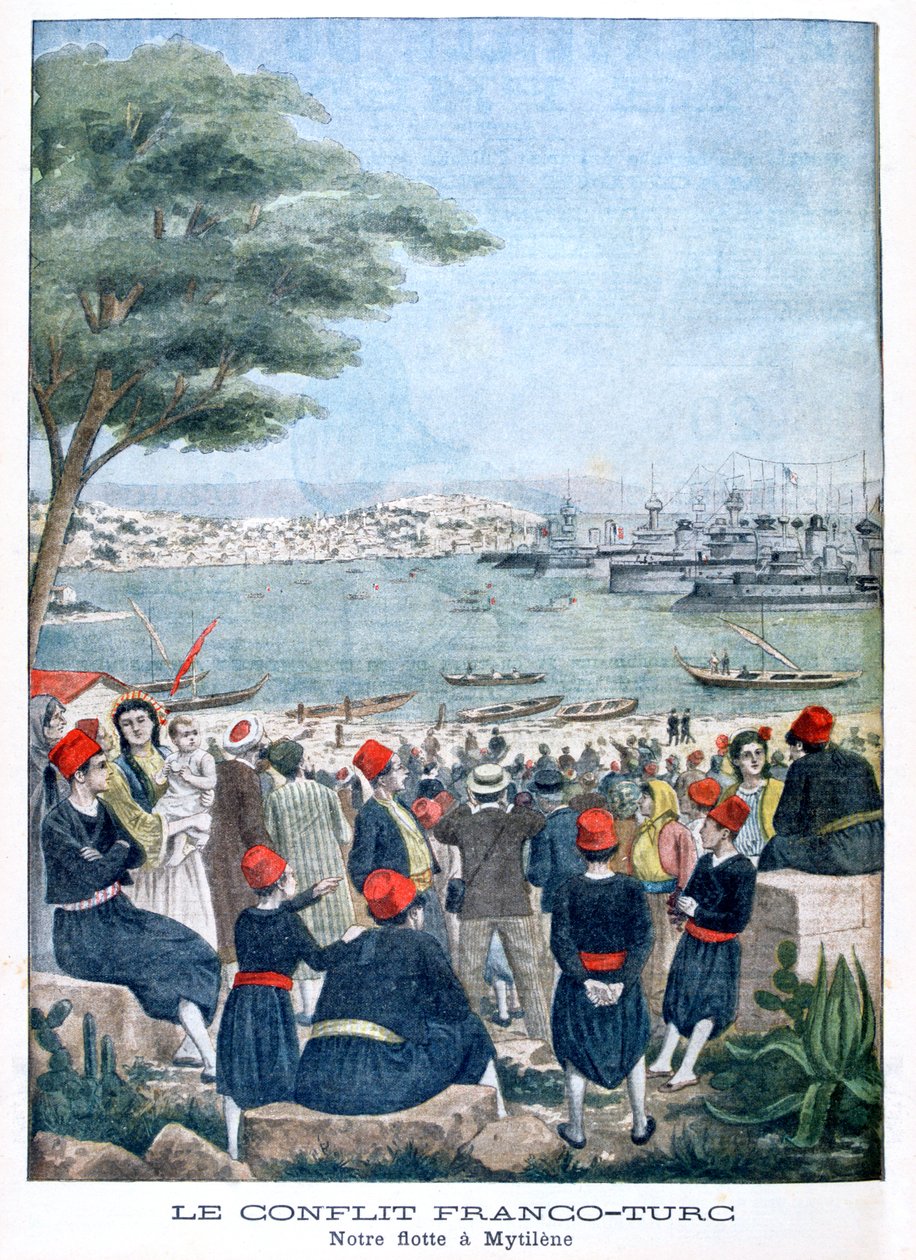 Francouzská flotila v Mytilene Lesbos, 1901 od Unbekannt
