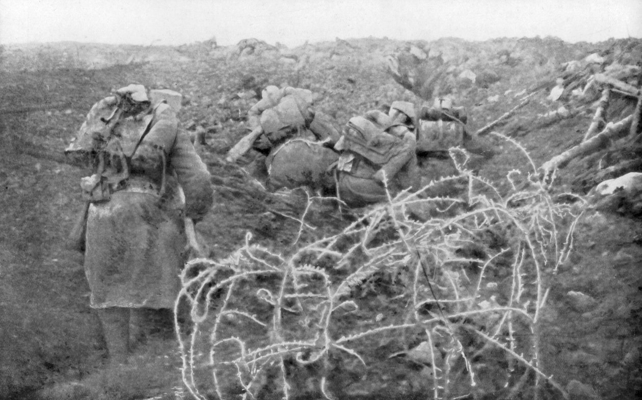 Francouzský pěchotní útok na hřeben Eparges, poblíž Verdunu, Francie, 2. srpna 1915 od Unbekannt