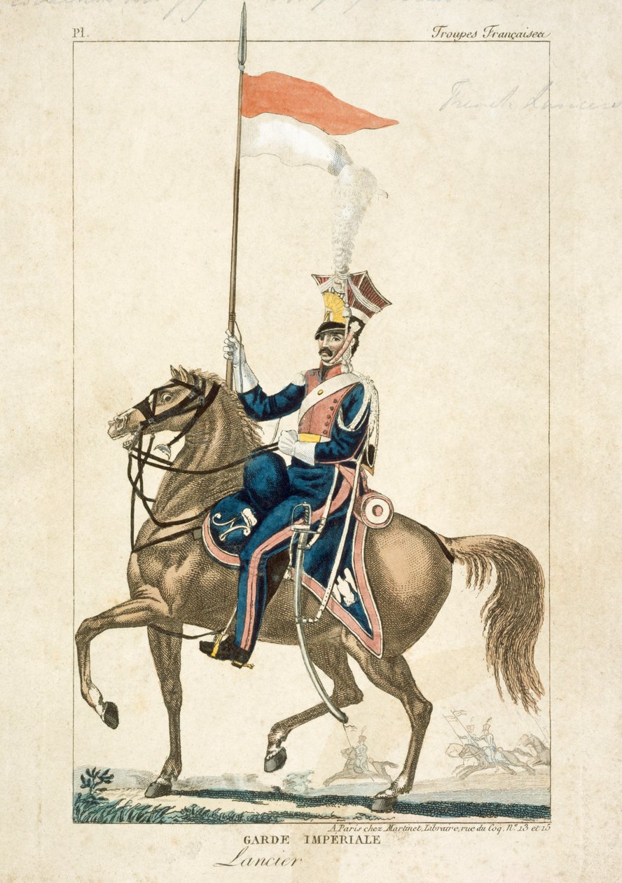 Francouzský kopiník císařské gardy, napoleonské války, c1815 od Unbekannt