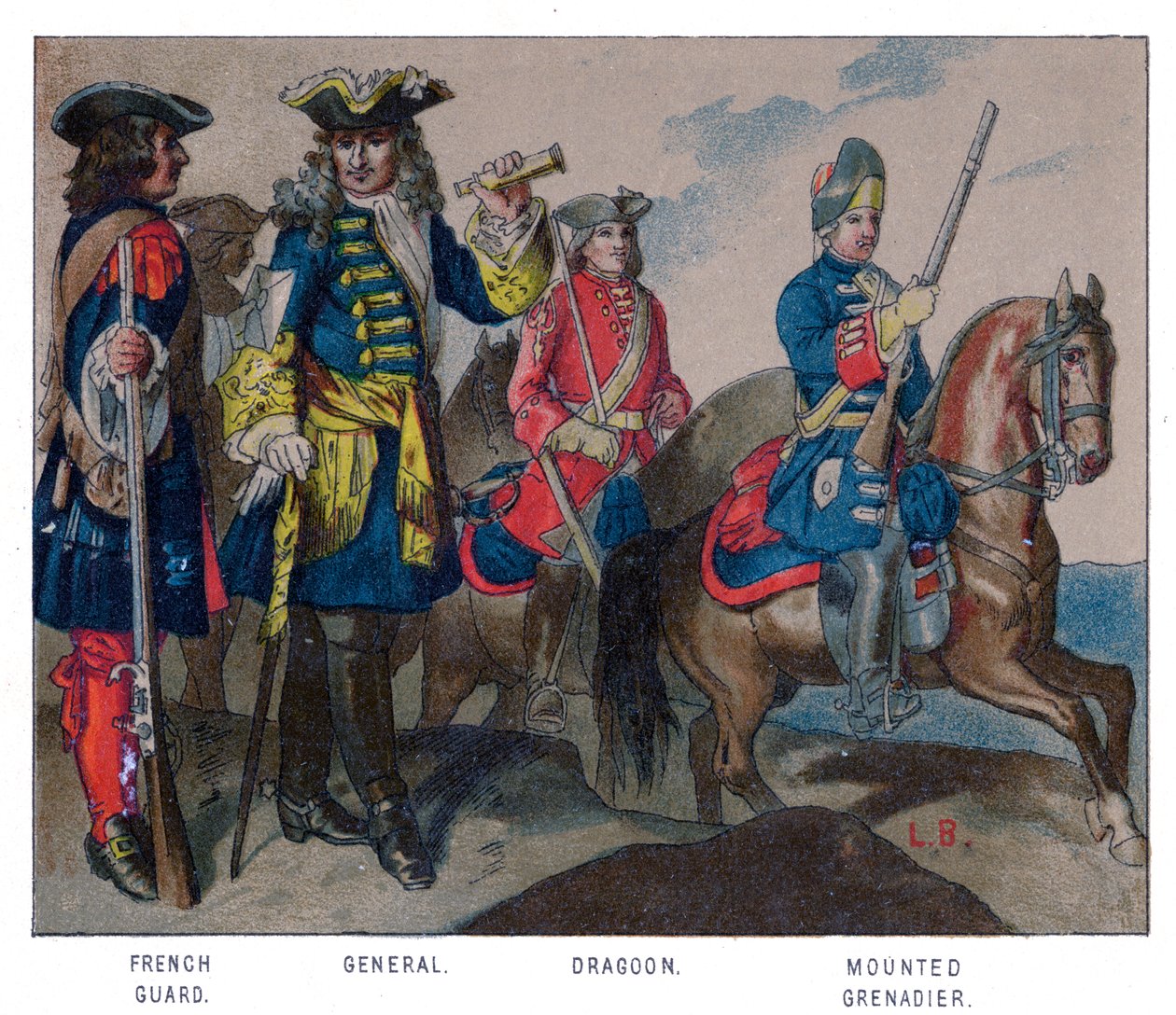 Francouzské vojenské šaty, 1704 od Unbekannt