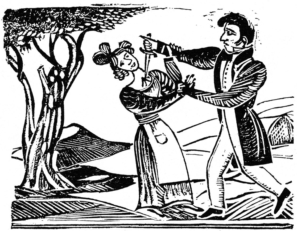 Francouzský populární dřevoryt používaný pro ilustraci vražd, c1840 1964. od Unbekannt