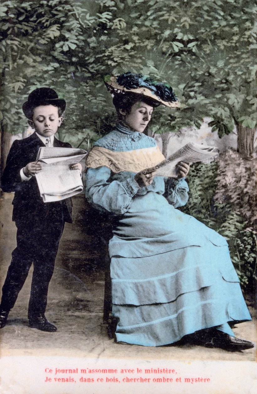 Francouzská romantická pohlednice, c1900 od Unbekannt
