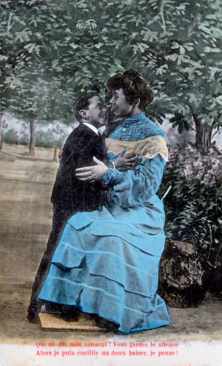 Francouzská romantická pohlednice, c1900 od Unbekannt