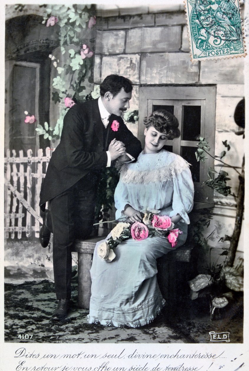 Francouzská romantická pohlednice, c1900 od Unbekannt