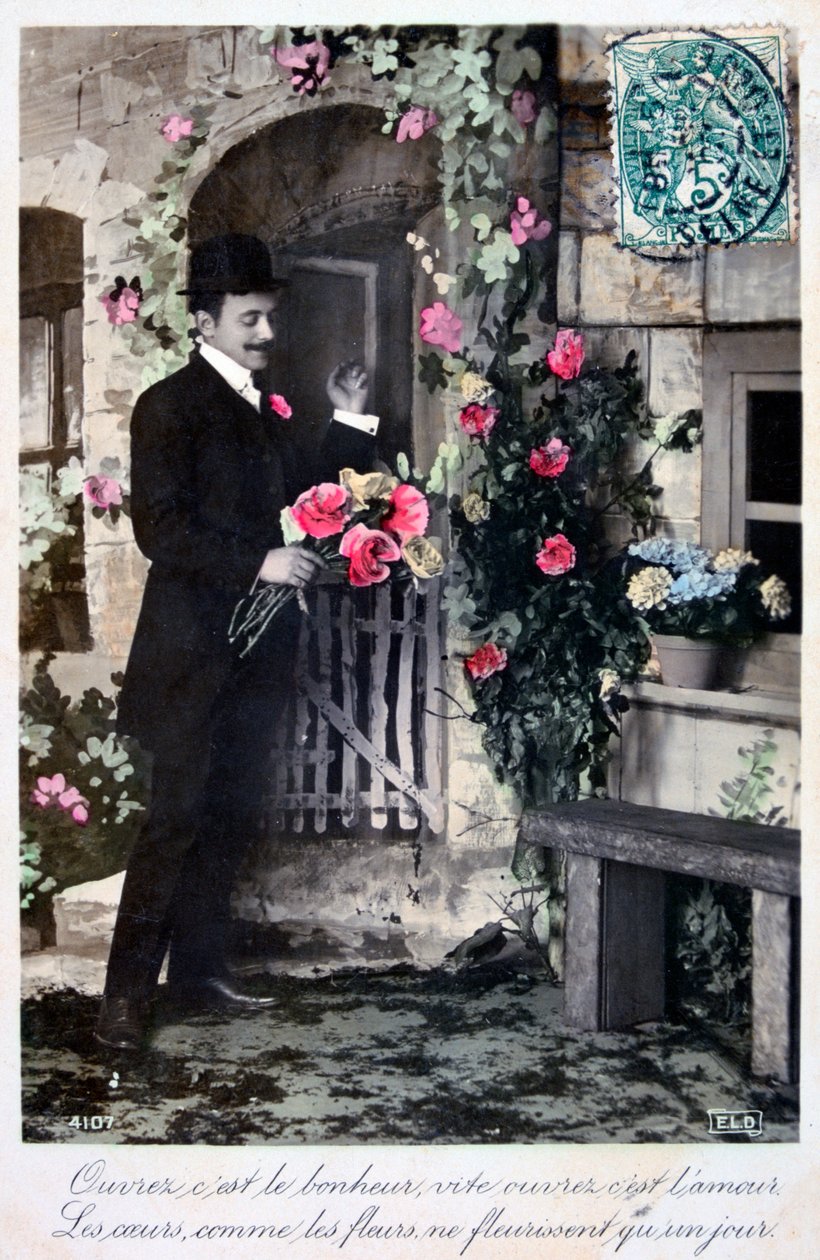 Francouzská romantická pohlednice, c1900 od Unbekannt