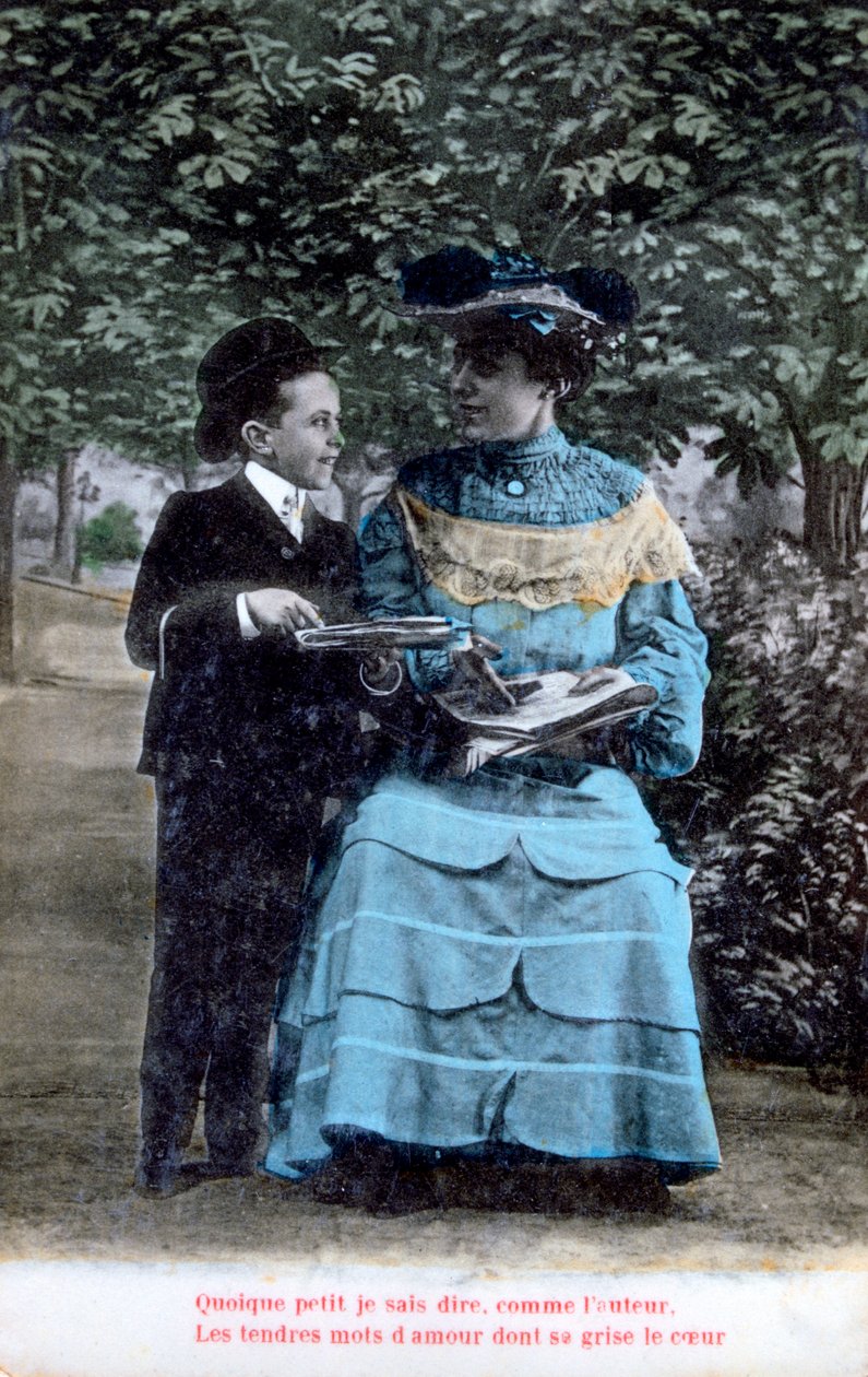 Francouzská romantická pohlednice, c1900 od Unbekannt