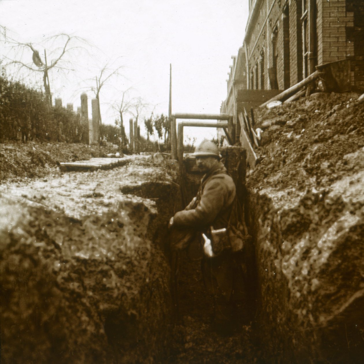 Francouzský voják v zákopech, c1914-c1918 od Unbekannt