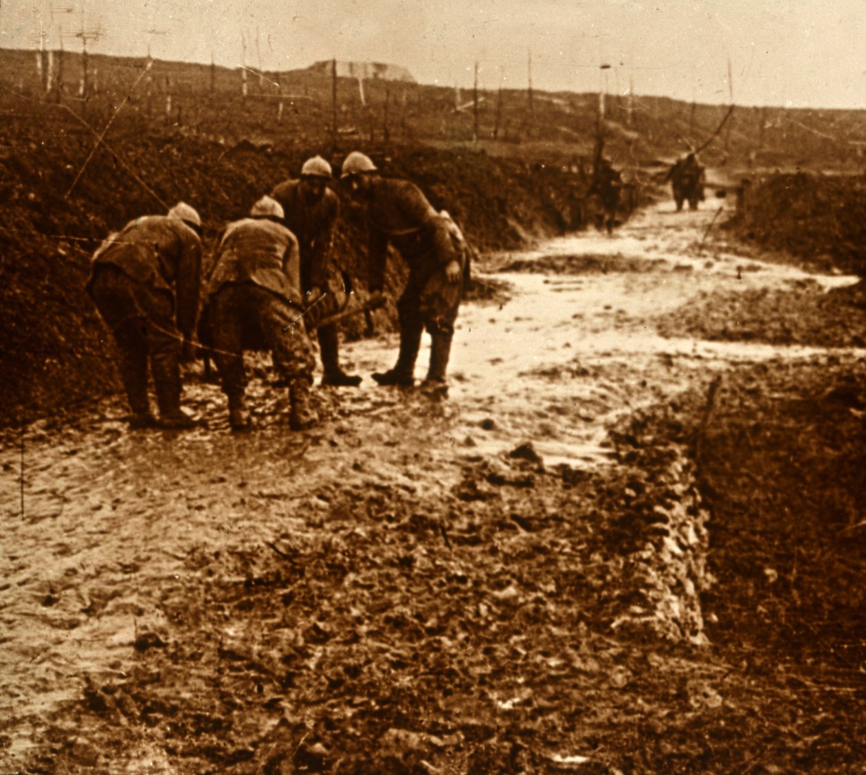 Francouzští vojáci, Froideterre, Francie, c1914-c1918 od Unbekannt