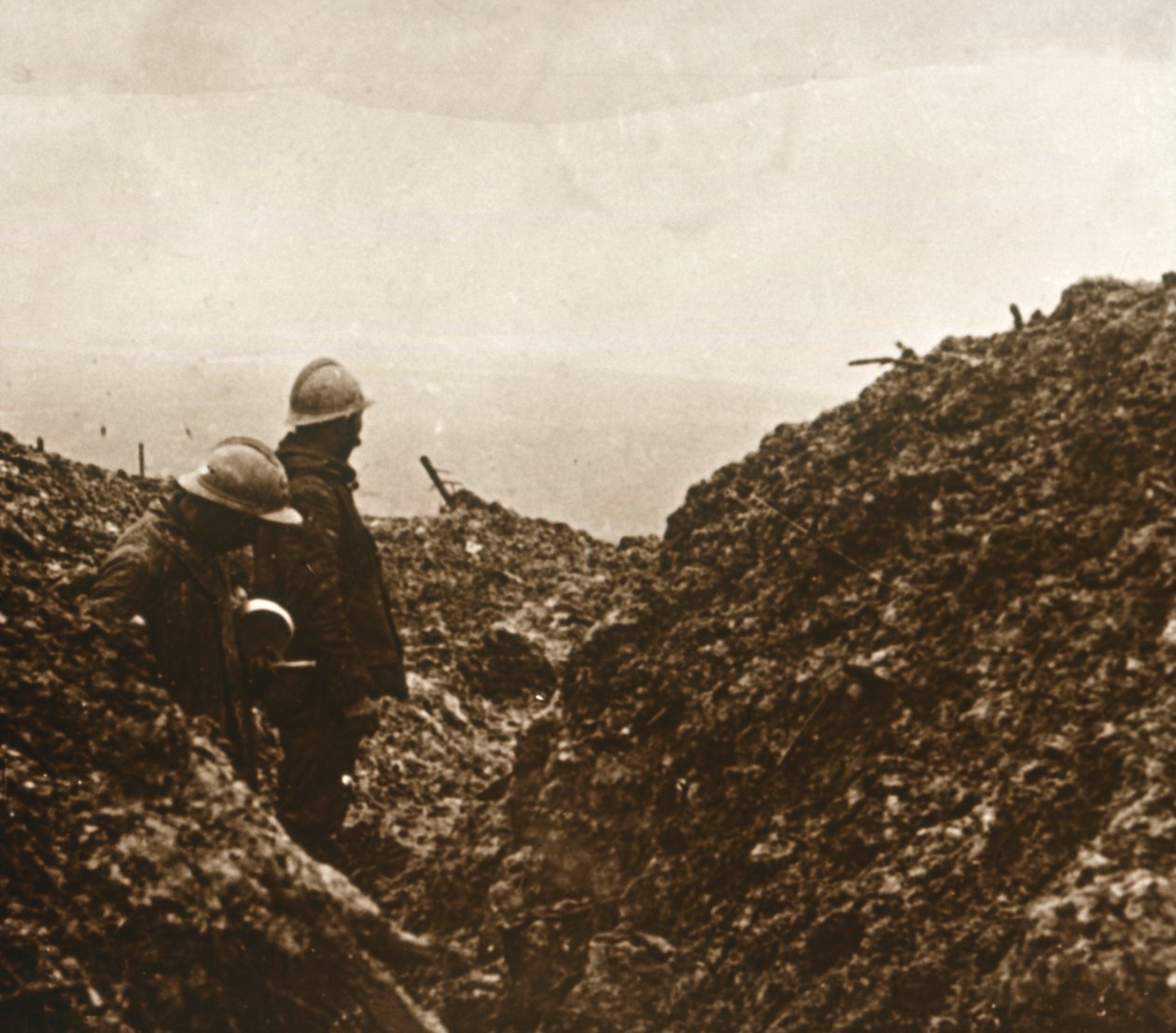 Francouzští vojáci v zákopech, c1914-c1918 od Unbekannt