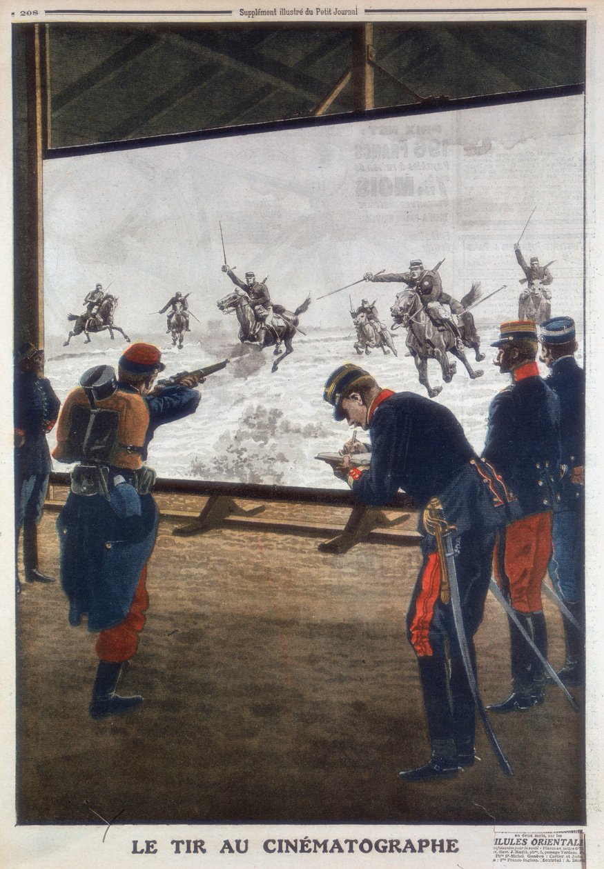 Francouzští vojáci používající film kavalerie pro výcvik v pušce, 1912 od Unbekannt