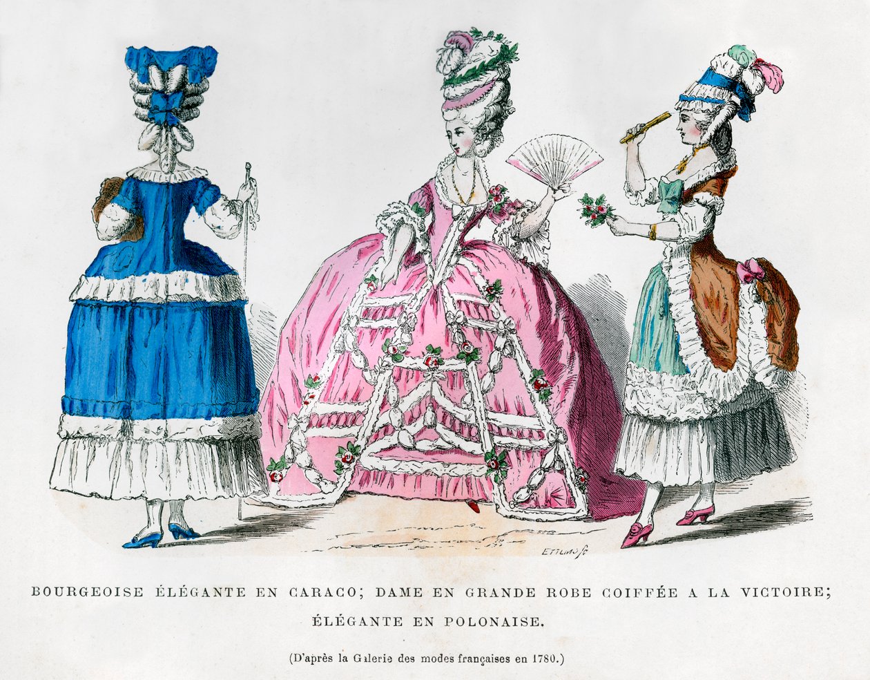 Francouzská dámská móda, 1780 1882-1884 od Unbekannt