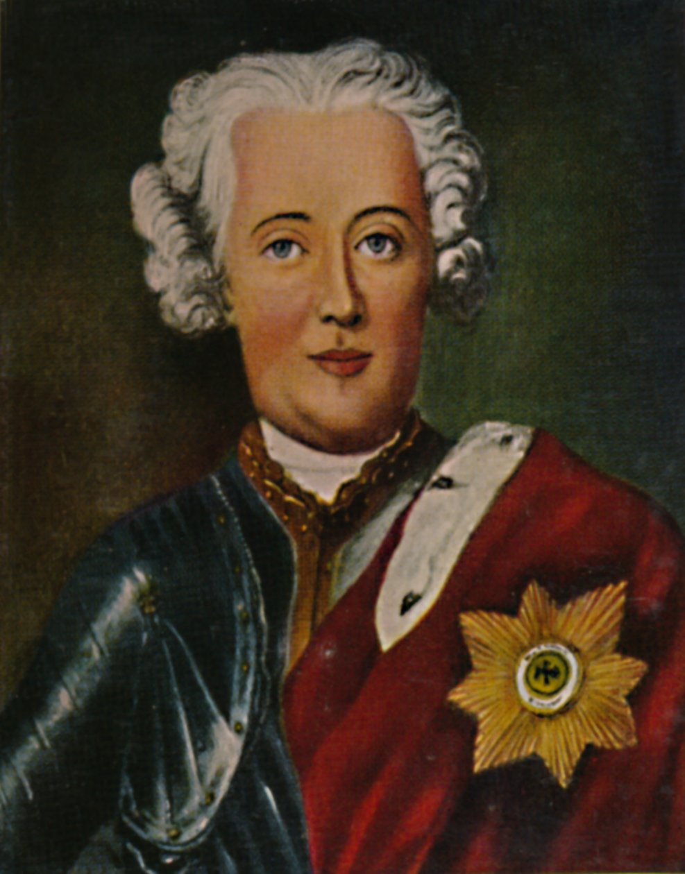 Fridrich Veliký 1712-1786 jako korunní princ. - Obraz Pesne, 1934. od Unbekannt