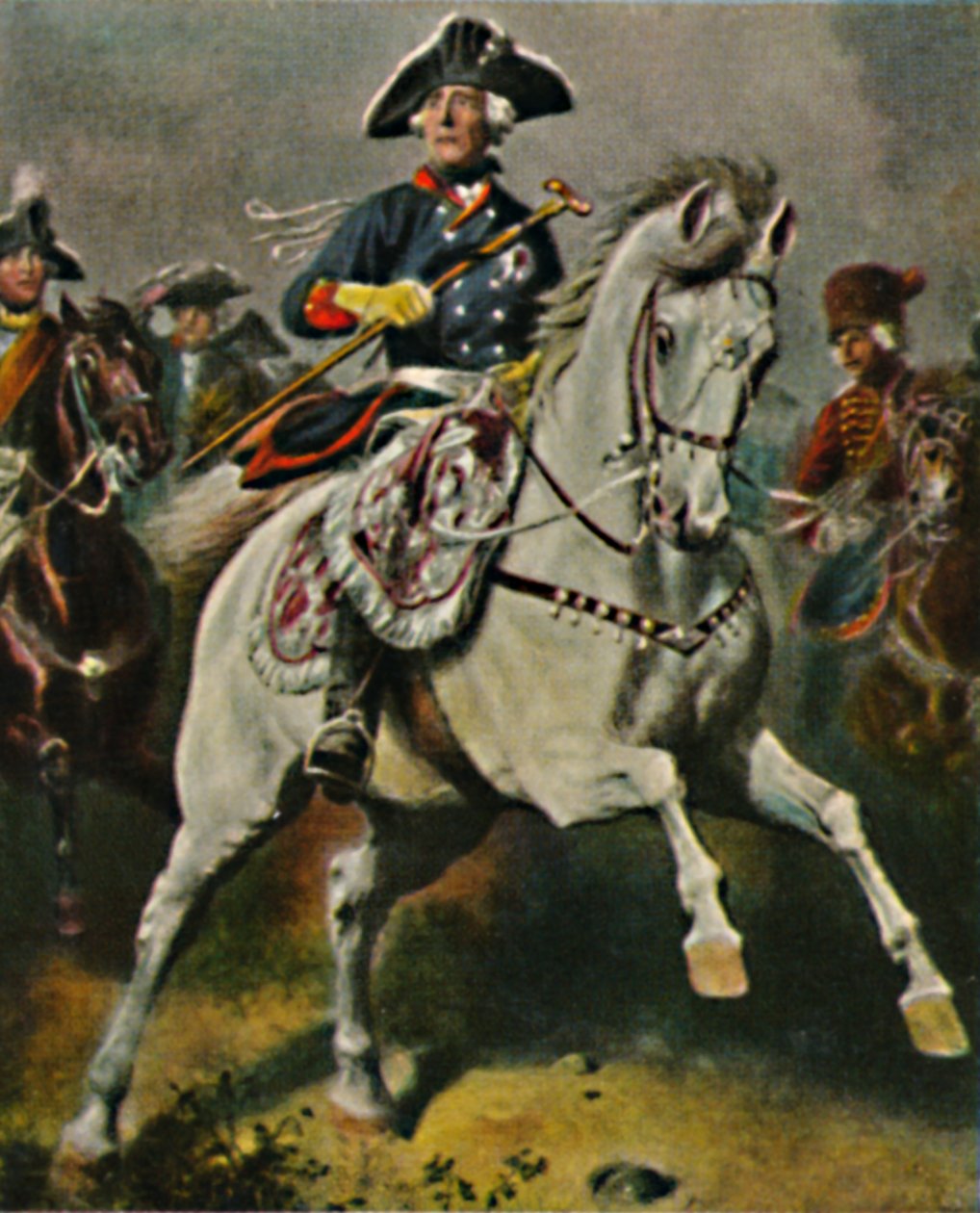 Friedrich der Große 1712-1786 jako Schlachtenkönig. - Gemälde von Camphausen, 1934. od Unbekannt